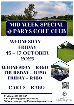 MID WEEK SPECIAL - 15 TO 17 OCTOBER 2025